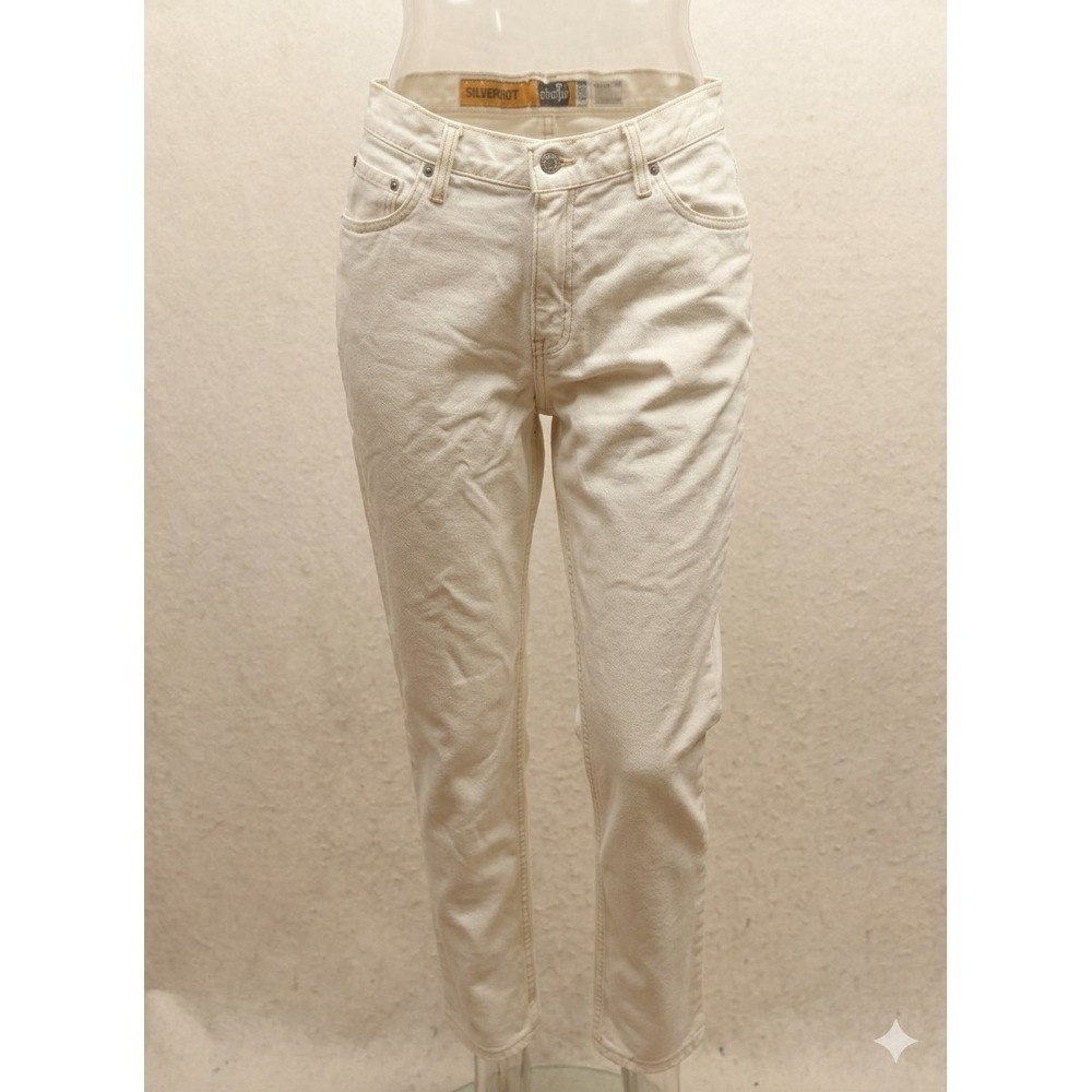 Levi's Silver Tab Vintage Women's Low Cut White Denim Jeans Pants. Size M  11/12